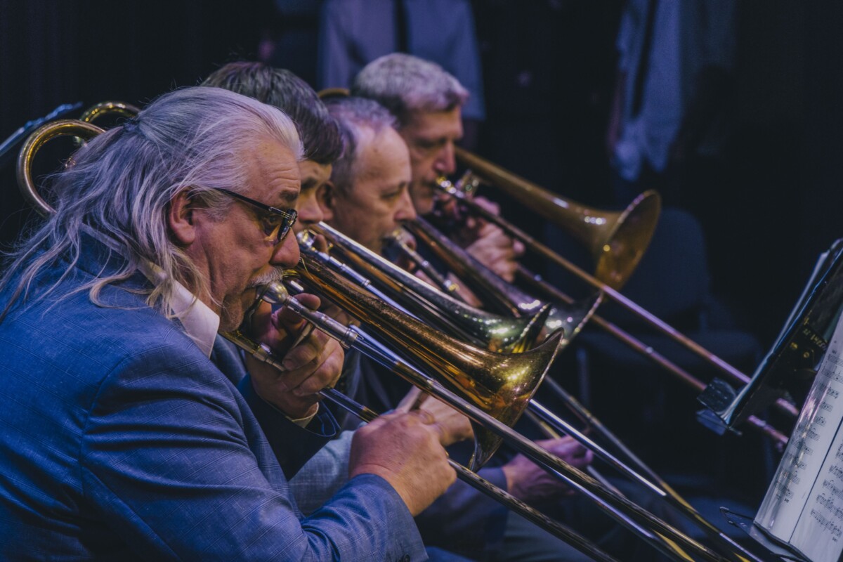 Выступление Баварско-латвийского джазового биг-бенда на концерте Junior Jazz 2026 в Даугавпилсе. 15 апреля 2026 года, Дворец культуры. Фото: Евгений Ратков