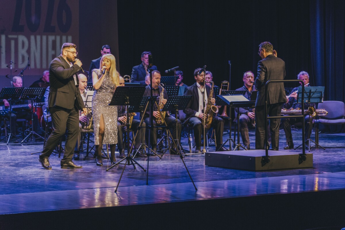 Выступление Баварско-латвийского джазового биг-бенда на концерте Junior Jazz 2026 в Даугавпилсе. 15 апреля 2026 года, Дворец культуры. Фото: Евгений Ратков