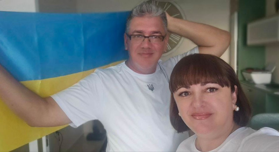 Главный редактор телеканала «Херсон плюс» Ирина Мезенцева и директор телеканала «Херсон плюс» Владимир Костюк