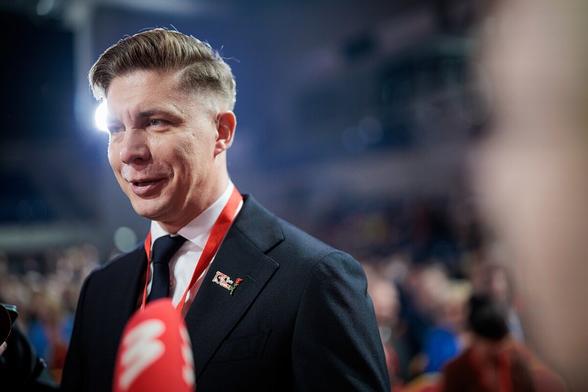 Миндаугас Синкявичюс, председатель ЛСДП, кандидат на пост нового премьер-министра Литвы. Фото: Э. Блажис / LRT