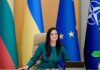 На заседании Кабинета министров во вторник, 23 июня 2026 года, премьер-министр Литвы Инга Ругинене объявила об отставке. Фото: Josvydas Elinskas / Elta