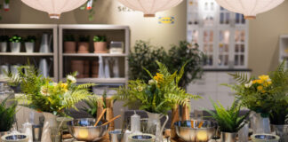 Праздничная сервировка стола к Янову дню. Фото: IKEA