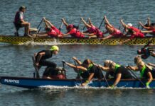 Международный фестиваль водного спорта Dragon Boat в Даугавпилсе. 2019 год. Фото: Евгений Ратков