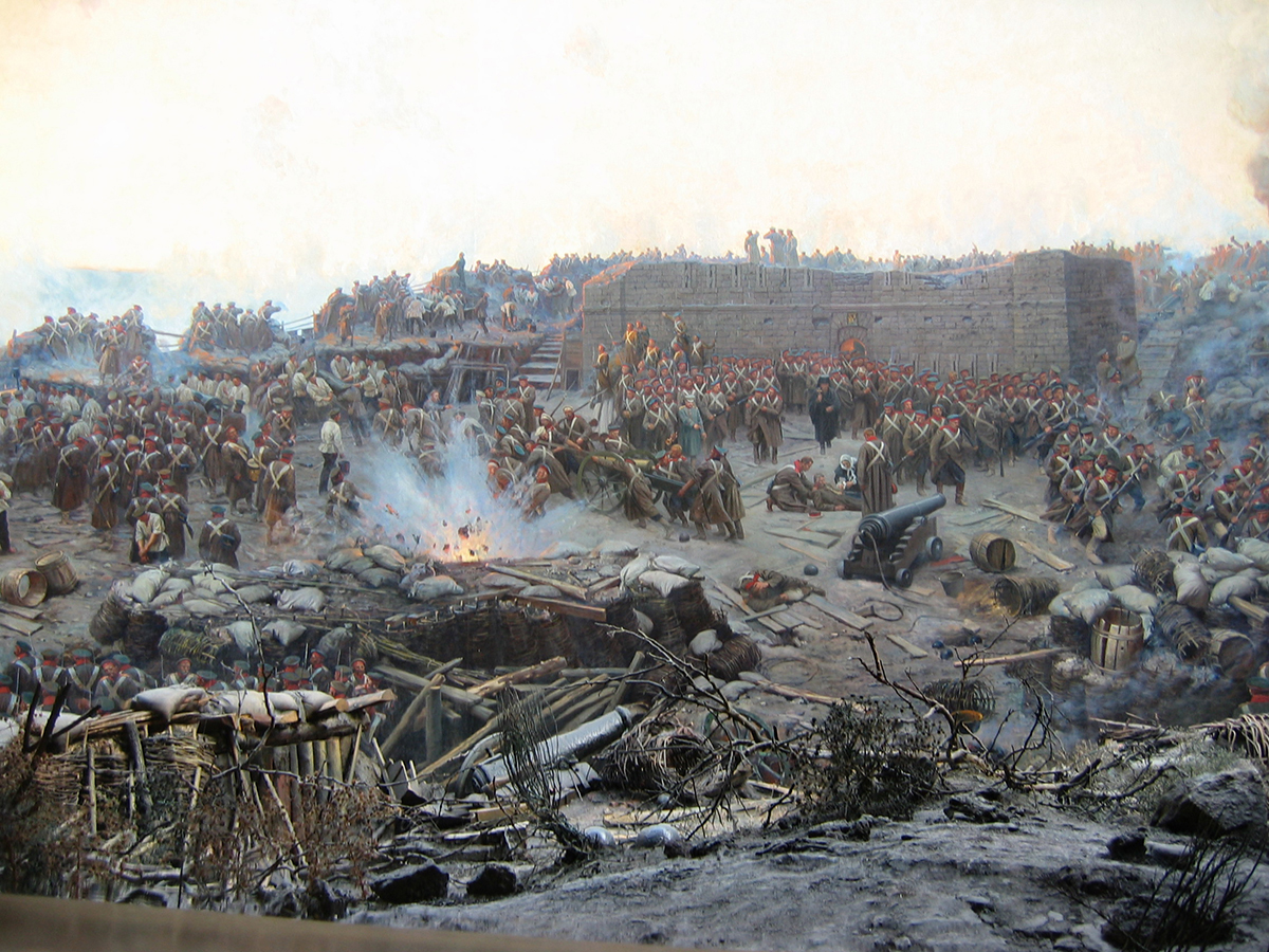 Фрагмент панорамы "Оборона Севастополя" Франца Рубо. Источник: Wikipedia