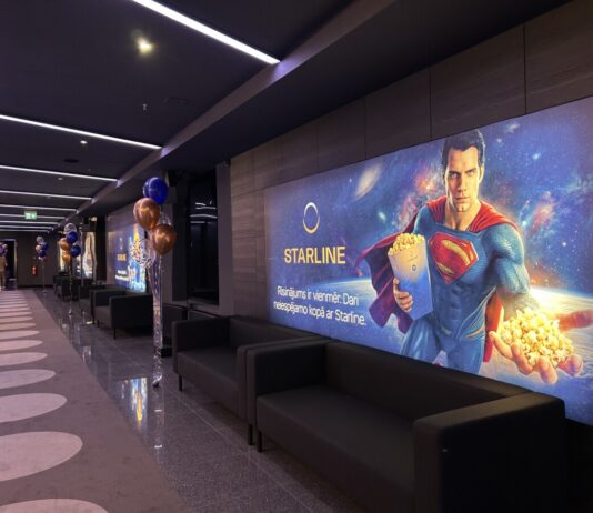 Как открывали STARLINE Cinema в Даугавпилсе и что ждёт первых зрителей Помещения кинотеатра STARLINE в Даугавпилсе. Закрытая презентация в честь открытия 20 августа 2026 года. Фото: Эвелина Майбогина