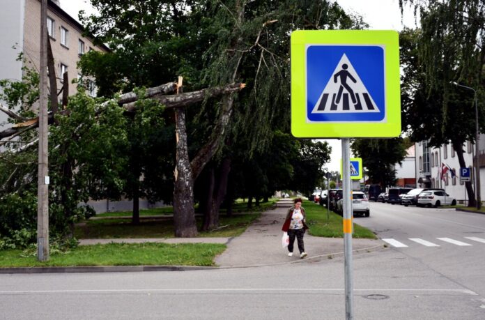 Последствия бури в Даугавпилсе. 22 августа 2026 года. Фото: Ивар Сойканс / LETA