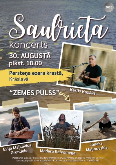Афиша концерта на закате в Краславе. Изображение: visitkraslava.com