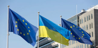 Флаги перед штаб-квартирой Европейской комиссии в Брюсселе. Источник: Center for European Policy Analysis (CEPA)