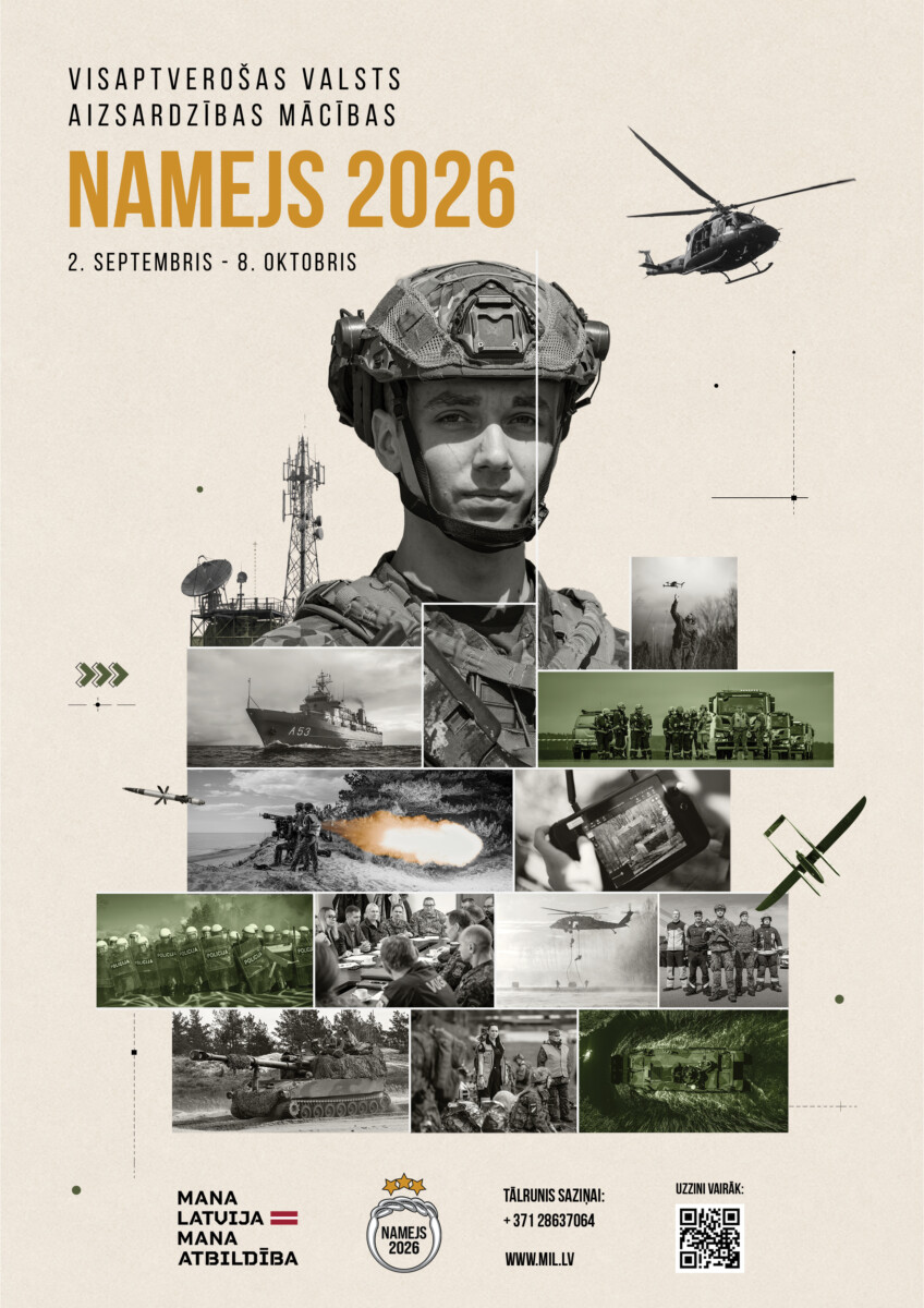 Информационный банер учений Namejs 2026. Изображение: mod.gov.lv