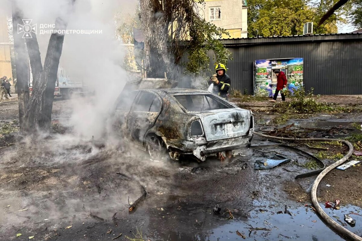 Обстрелы шахедами Павлограда. 26 октября 2026 года. Фото: ГСЧС Днепропетровской области