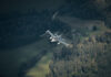 Тренировочный полёт военной авиатехники над Латгалией. Фото: Nacionālie bruņotie spēki