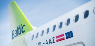 Самолёт airBaltic Airbus A220-300. Фото с сайта airBaltic