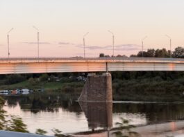 Мост Единства в Даугавпилсе. 28 сентября 2026 года. Фото: Анна Кусиня