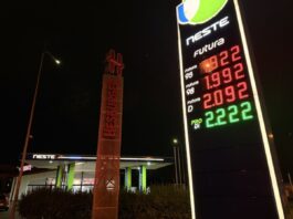 АЗС Neste в Даугавпилсе, на улице Смилшу, 32. 26 октября 2026 года. Фото: Анастасия Шубина