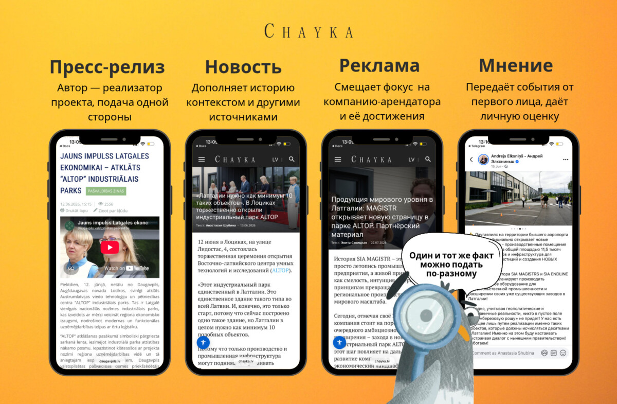 Об одном и том же событии можно рассказать по-разному. Инфографика: Анастасия Шубина