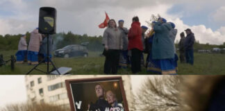 Три документальных фильма и разговор с журналистами «Медиазоны»: кинопоказ в Риге 16 октября Кадры из фильмов кинопоказа «Общее горе и личный страх в современной России» - "Хозяйки" и «Похороны Алексея Навального. Хроника». Коллаж: Эвелина Майбогина